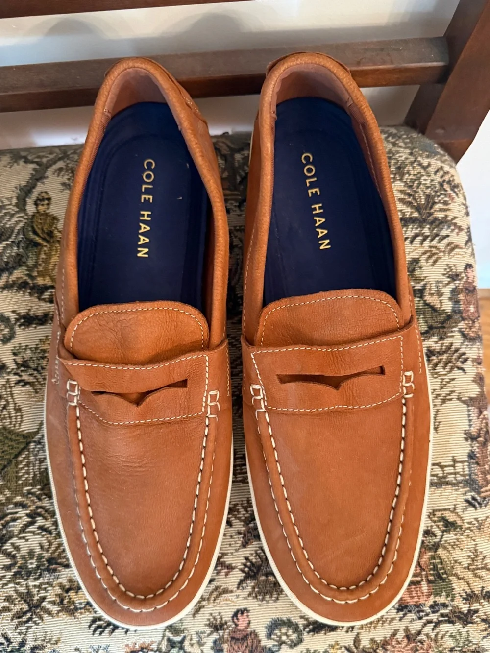 Cole Haan Grand Men’s 11.5 Nantucket Brown Leather Penny Loafer Sneaker Slip On